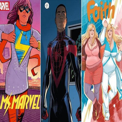 Ms. Marvel, Miles Morales Spider-man, 2 women in pajamas