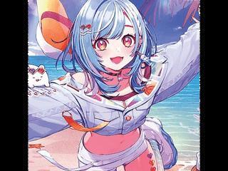 Picture of a anime girl on the beach