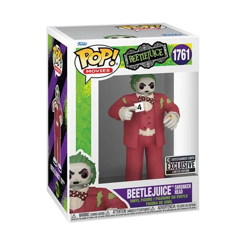 Beetlejuice Shrunken Head Funko Pop! Vinyl Figure #1761 - Entertainment Earth Exclusive (Pre-Order February 2025)