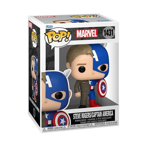 Marvel Comics Split Steve Rogers/Captain America Funko Pop! Vinyl Figure #1431 (Pre-Order October 2024) - Nerd Stuff of Alabama