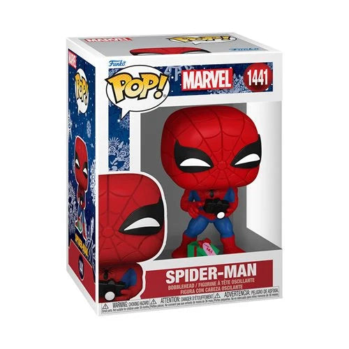 Marvel Holiday Spiderman with Open Gift Funko Pop! Vinyl Figure #1441 (Pre-Order September 2024) - Nerd Stuff of Alabama