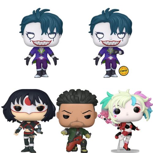 Suicide Squad Isekai Funko Pop! Vinyl Figure Bundle of 5 Pops! with Common and Chase Joker