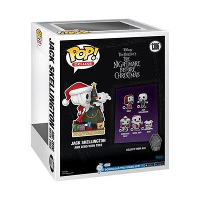 Funko Pop! Deluxe The Nightmare Before Christmas 30th Anniversary: Jack and Zero with Tree - Nerd Stuff of Alabama